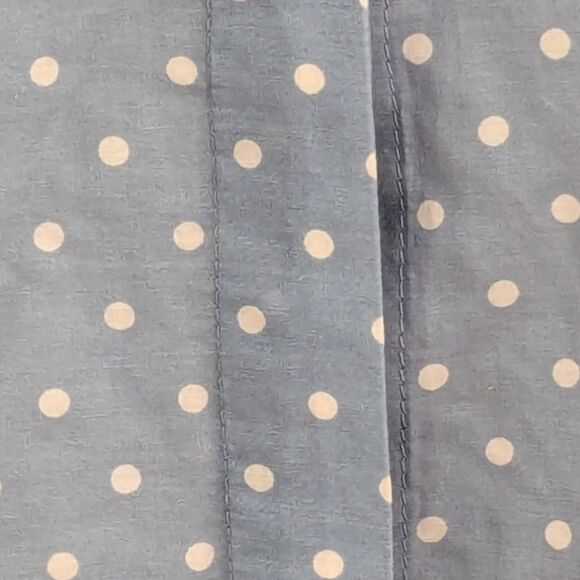 Trovata Birds Of Paradis Polka Dot Blouse Bell Flare Women's Size M Light Blue - Picture 8 of 10